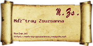 Mátray Zsuzsanna névjegykártya