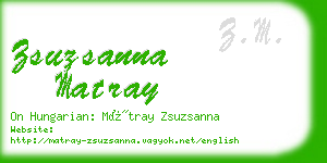 zsuzsanna matray business card